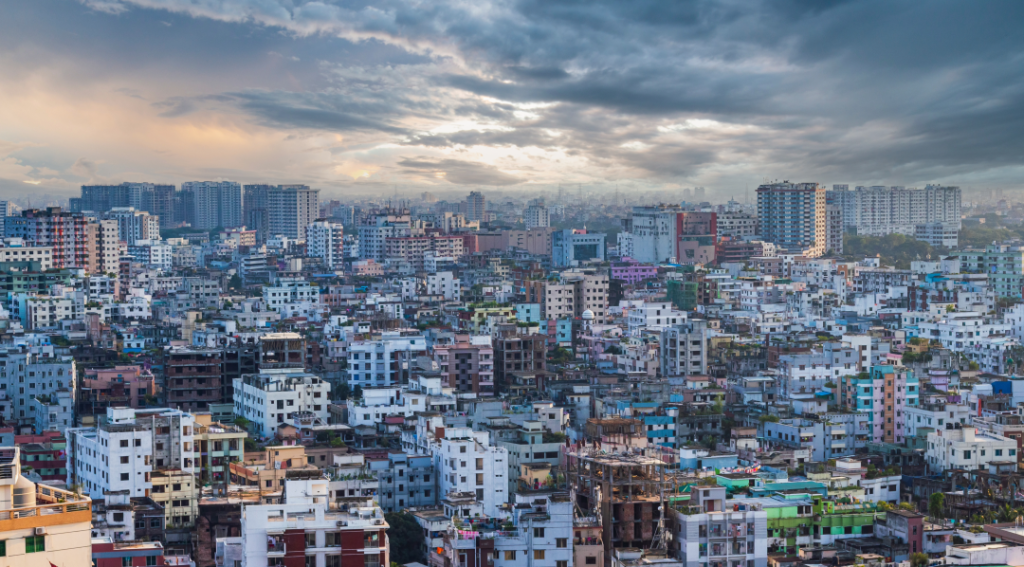 View of buildings in Dhaka, Bangladesh